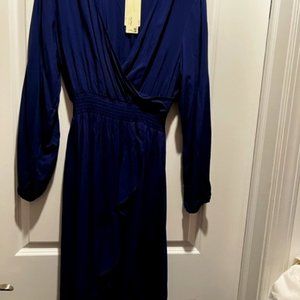 100 % Rayon Blue Hi-low Dress
